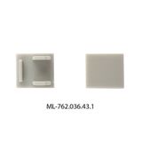 End cap with hole for AG, AR, AS, silver color, 1pc