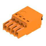 PCB plug-in connector, female plug, 3.50 mm, Number of poles: 4, 180°, PUSH IN with actuator, Clamping range, max. : 1.5 mm², Box
