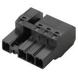 PCB plug-in connector, male plug, 7.62 mm, Number of poles: 6, 180°, PUSH IN without actuator, Tension-clamp connection, Clamping range, max. : 10 mm², Box