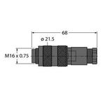 Field-Wireable Connector Male Connector M16 × 0.75, Straight   BS7-0