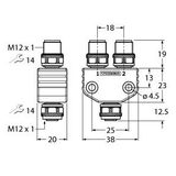 2-Way Splitter For RFID Bus Line Topology   VB2-FKM5-FSM5.205-FSM5.305/S2550