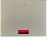 Rocker imprint "0", redlens , K.5, stainless steel, metal matt finish