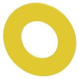 Backing plate for emergency stop, yellow, external d. 45 mm, inside d. 22.5 mm