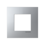 Frame 1-gang - Niessen logo - Silver