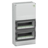 Small distributions boards, Type of protection IP65, Impact strength IK08, Protection class II, Un 400V DC, UL, DLG, UL-EU, VDE, Halogen free