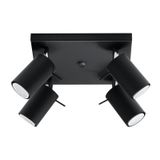 CEILING LAMP RING 4 BLACK GU10 4X40W IP20