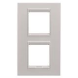 LUX INTERNATIONAL PLATE - IN METAL - 2+2 MODULES VERTICAL - MONOCHROME NATURAL BEIGE - CHORUSMART