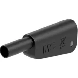 4 mm plug, solder connection, 1.0 mm², CAT II, CAT III, black, 66.2018-21