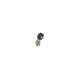 Adjustable shaped metal revolving lever with technopolymer roller ? 20 mm