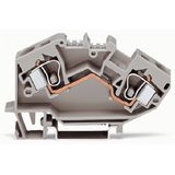 2-conductor through terminal block 10 mm² center marking gray