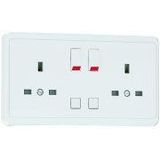 DOUBLE EARTH SOCKET (BRITISH TYPE) CHAMPAGNE