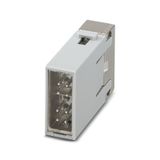 Data module, 48 V, 10 A, Cat. 5e, Number of poles: 8, Crimp connection, Male, Required plug-in slots:
