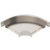 RB 90 630 A4  90° bend, non-perforated, round design, 60x300, Stainless steel, material 1.4571 A4, 1.4571 without surface. modifications, additionally treated