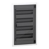 Modular enclosure PrismaSeT XS flush 4×18 modules transparent smoked door