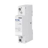 Installation contactor, 20A, 230V AC, 1NC