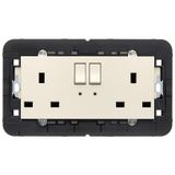 Two switch.2P+E13A English outlet canvas