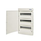 Flush-mounted enclosure 3-rows, 36MW, for partition wall