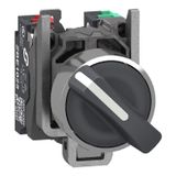 Metal SS 2-pos stay put 1NO+1NC Push-in
