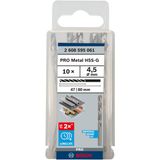 Metal drill bits HSS-G, DIN 338 4,5 x 47 x 80 mm 10 pcs.