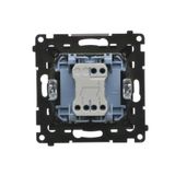 Single socket outlet with Schuko earthing, without shutters, (module), Simon 24, IP20, 16A, graphite mat