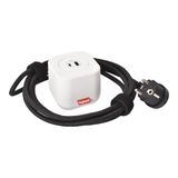 Electr On 1 gang USB A+C white finish 2,5M cord French/schuko plug