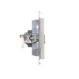 Rockers for single roller blind switch, three-position 1-0-2, Silver matt, metalic