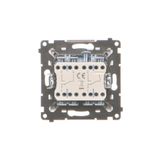 Double intermediate switch without pictogram, (module), Simon 24, IP20, 10AX, black matt