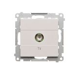 Single TV socket final, module, light gray matt