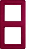 Frame 2gang, Q.1, red velvety