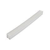 LED Silicone Profile Flat 16 x 16 mm / white - milky, by m