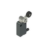 Modular prewired switch with adjustable shaped metal revolving lever diam. 20 roller