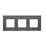 Quadruple loudspeaker socket, module, light gray matt