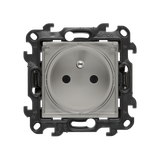 SOON ON SALE, single socket outlet with earthing for IP44 version without frame seal, with shutters, Push In system, (module), Simon 24, IP44, 16A, cashmere