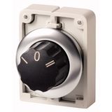 M30I-FW3 Changeover switch, RMQ-Titan, with rotary head, momentary, 3 positions, inscribed, Front ring stainless steel