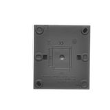 Double Keystone flat IT/telephone socket cover, (cover), Simon 24, IP20/IP44, black matt