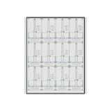 Meter box insert 3-rows, 12 meter boards / 25 Modul heights