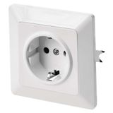 Socket SCHUKO, white