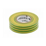 HOEGERT Insulation tape 0.13 mm x 19 mm x 20 m, yellow-green