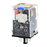 Relay, plug-in, 11-pin, 3PDT, 10 A, mech indicator, test button, pin number coil 1 - 11, 12 VDC MKSN8463C