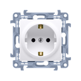 Single socket outlet with Schuko earthing, 16A, white