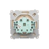 IP44 single socket outlet without frame seal - same color flap&cframe, module, 16A, quick connection, black matt