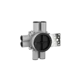 BUILT-IN WALL BOX SINGLE 21-36mm 8-INLETS METAL 48-PACK