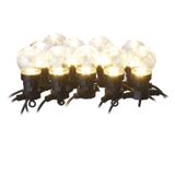 LED light chain – 10x clear party bulbs, 5 m, outdoor and indoor, warm white