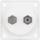 Integro Inserts-Aerial Connector Box TV/Radio, Polar White Matt