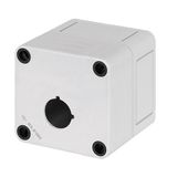 Polycarbonate push-button enclosure 65x65x81, 1 hole Ø 22