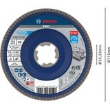 X-LOCK Flap discs, straight version, plastic plate, Ø115mm, G 80, X571, Best for Metal, 1pcs