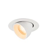 NUMINOS© GIMBLE XS, recessed CL 2700K, 40ø, IP20, round wh