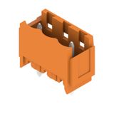 PCB plug-in connector, male header, closed side, THT solder connection, 5.08 mm, Number of poles: 3, 180°, Solder pin length (l): 3.2 mm, tinned, orange, Box