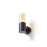 QUINN wall black amber-colored glass 230V LED E27 11W IP54