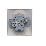 Three positions (1-0-2) single roller blind switch, 10A, light gray matt
